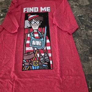Red 'Find Me' Graphic T-Shirt